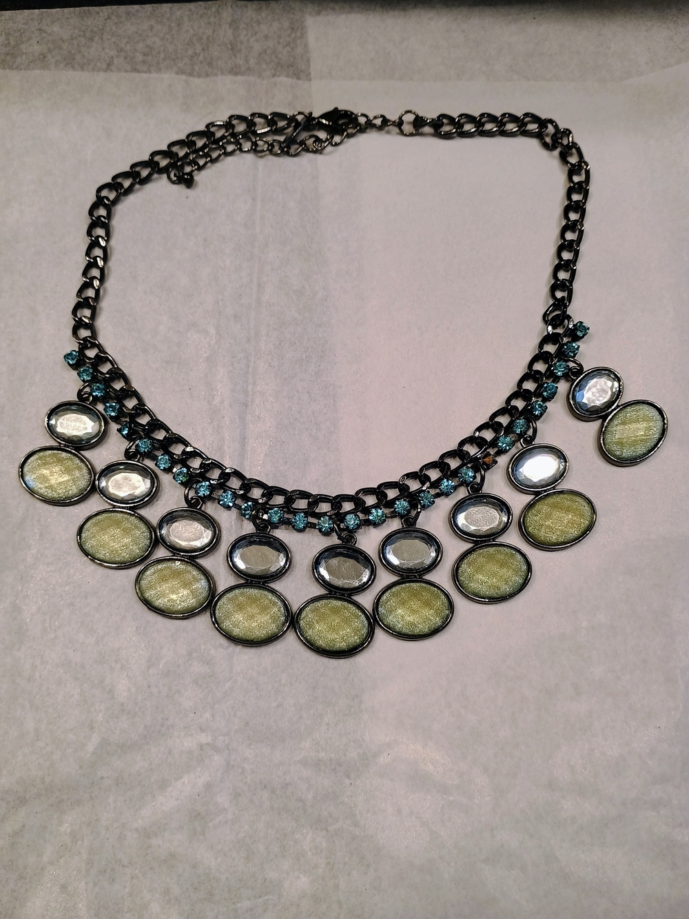 Statement Necklace with Aqua Accents 2 For $10